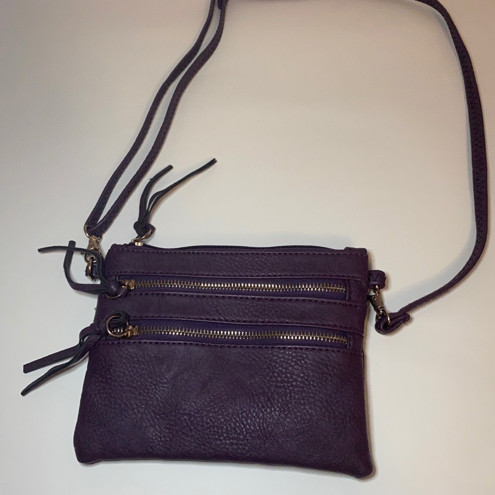 Purple purse and wristlet